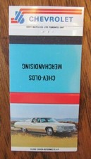 1976 CHEVROLET OLDSMOBILE CAR EMPTY MATCHBOOK COVER -H5