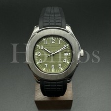 Custom Made PP Style Watch NH35 Automatic Movement Aquanaut 5167A Green Dial BLK