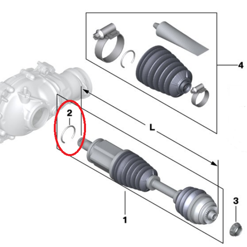 BMW 3 E46 Driveshaft Joint Lock Rings 33131214961 1214961 NEW GENUINE