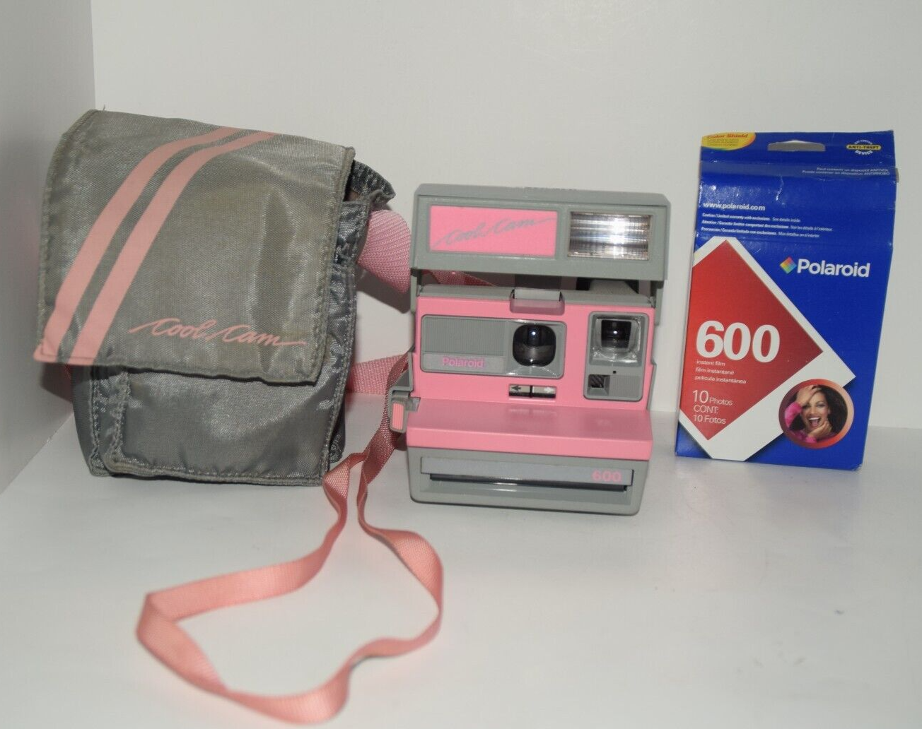 Vintage Polaroid Cool Cam 600 Instant Film Camera Pink Untested W/ Case