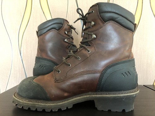 Safety Brown Leather Boots (Lace Up 
