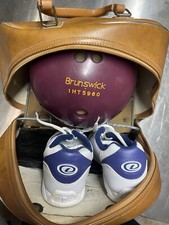 Vintage 1990s Brunswick  1HT5960  Bowling Ball  Shoes  Bag Sz 8 