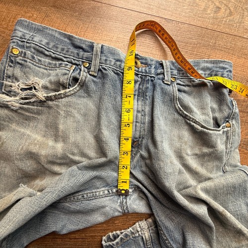 Vintage Levis Silver Tab Jeans Men 33x34 Boot Loose Baggy Thrashed Destroyed - Picture 6 of 19