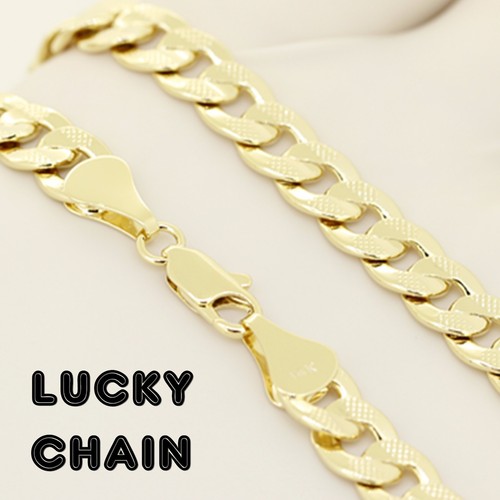 18K GOLD PLATED DIAMOND CUT CUBAN LINK 