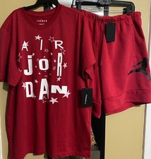 NWT MENS NIKE AIR JORDAN T-SHIRT SHORTS BOTH SZ XL OUTFIT SET    