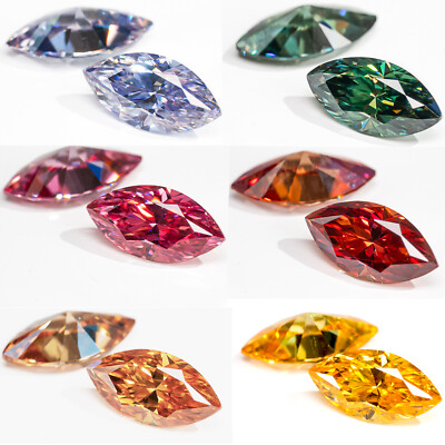 Moissanite Loose Stone Color Marquise Cut Lab Grown Diamond DIY Jewelry Gemstone