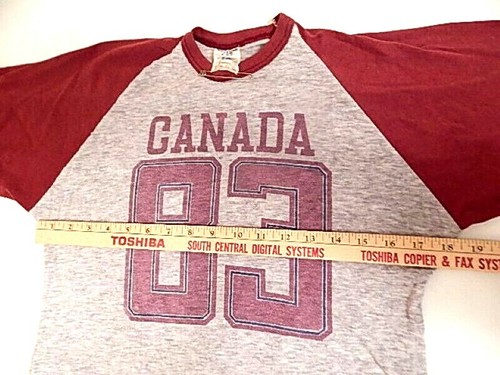 Camiseta Top Vintage Quality Goods CANADÁ # 83 Delgada de Béisbol Burnout Fútbol M - Imagen 12 de 12