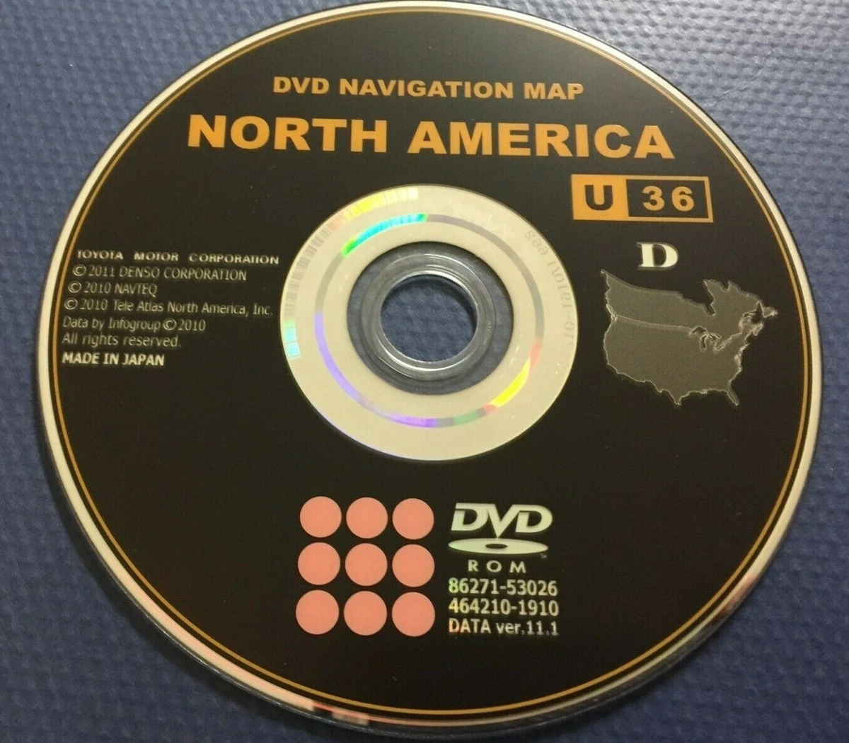 Dvd Navigation Map North America Toyota