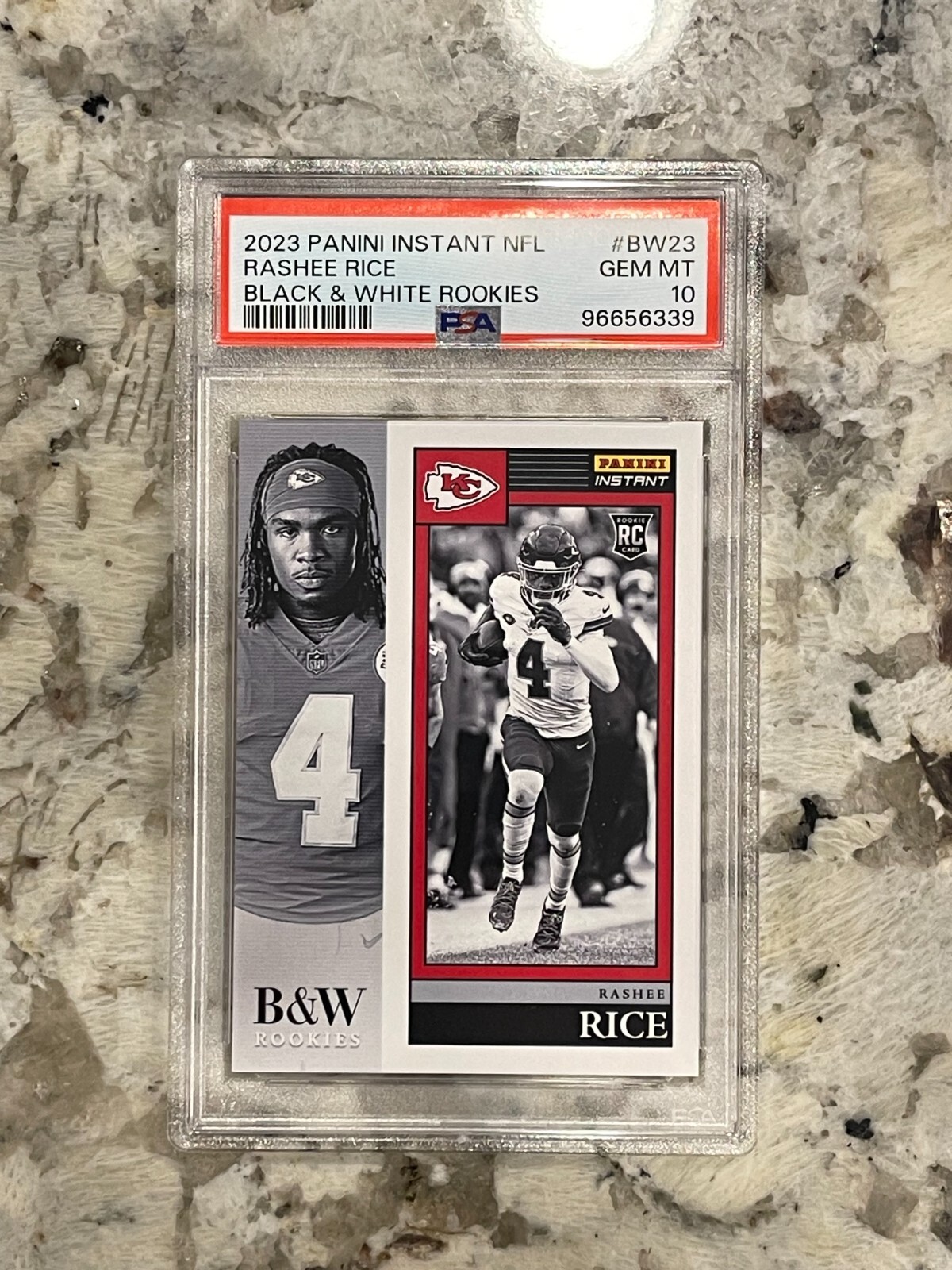 Rashee Rice Panini Instant NFL Black & White Rookies #BW23 Base