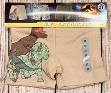 Jurassic World Character Kids Sz 3T - 3-Pack Fleece Short Set
