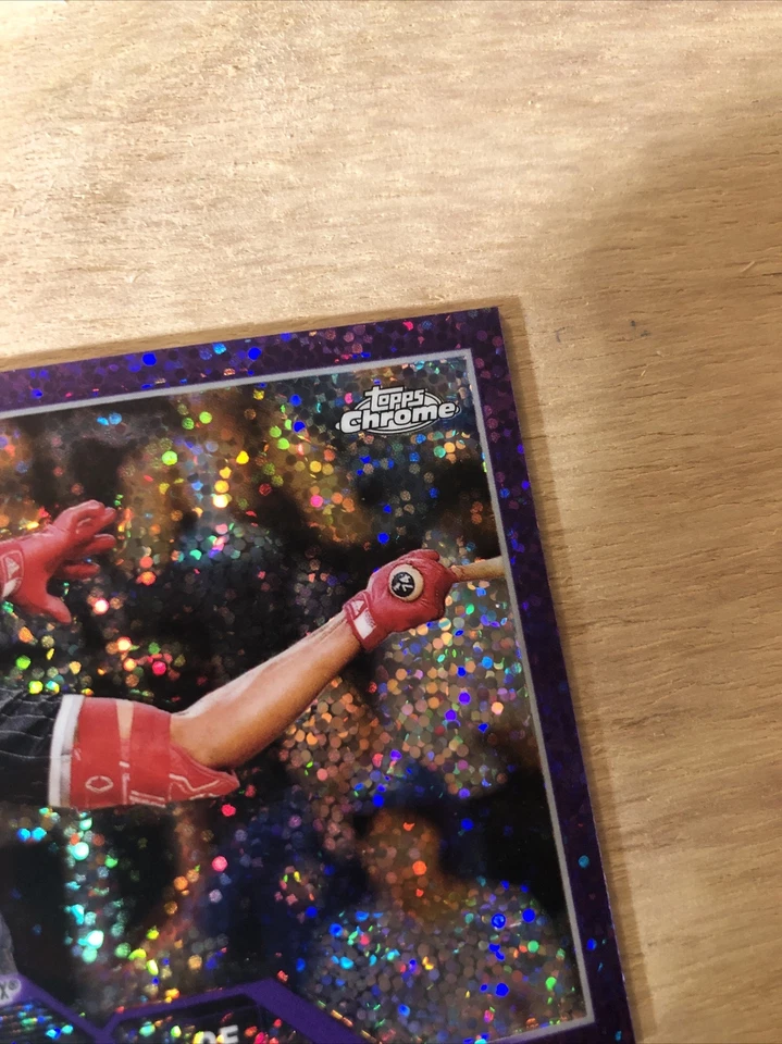 ELOY JIMENEZ 2023 Topps Chrome Purple Speckle Refractor 178/299 White Sox - Image 3 of 4