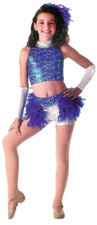 Child Small SHAKE Jazz Tap Dance Costume Metallic