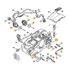 STIHL CARCASSA MOTORE COMPLETA MOTOSEGA POTATURA MS 192 ORIGINALE