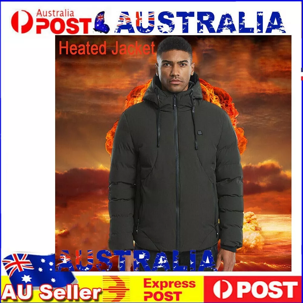 Electric Coats Heated Jacket USB Warm Up Heating Pad Warmer Windproof  Hoodie | eBay