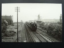 Sussex NEAR RYE RAILWAY STATION & WINDMILL Steam Loco 42098 c1950s RP Photocard