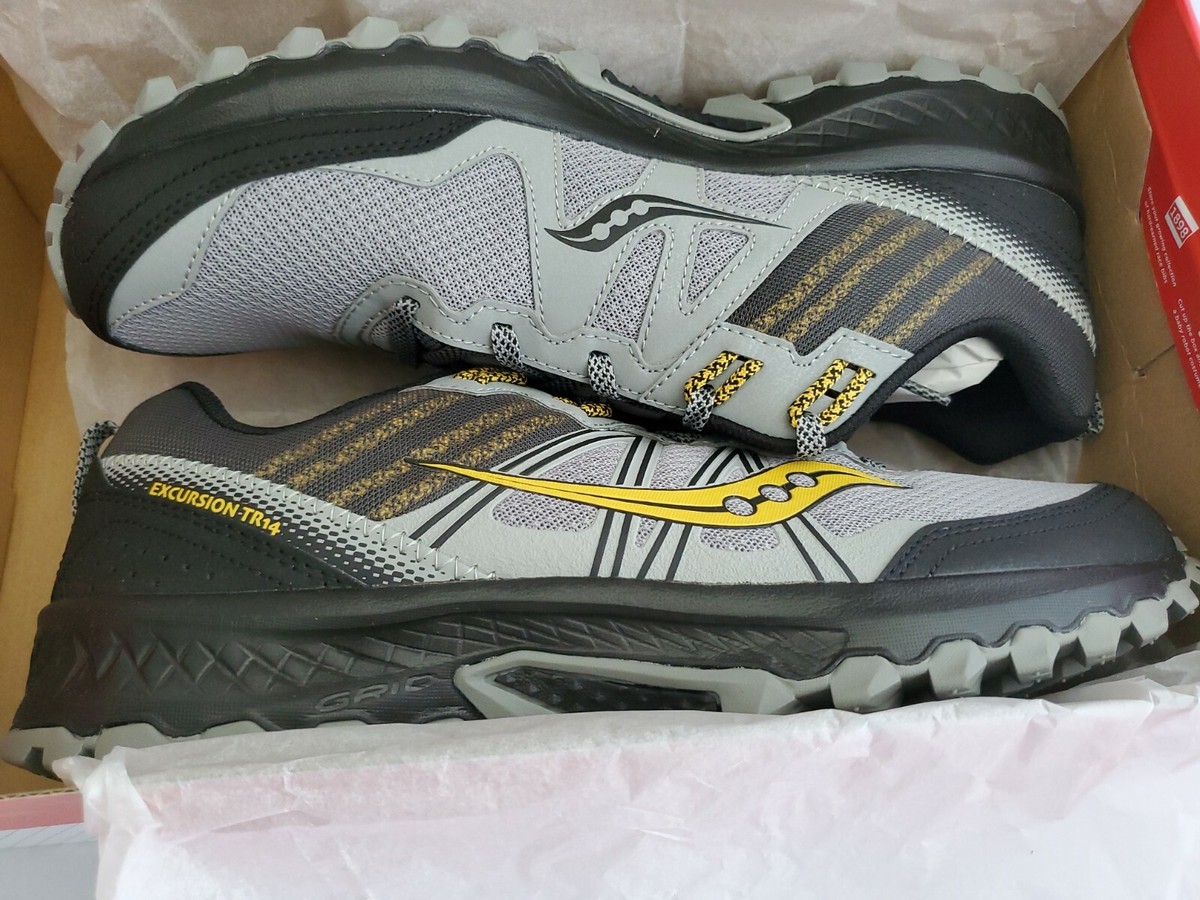 Saucony Excursion TR14 Sneakers Mens Gray/Gold Trail Running Shoes  11 (S193 SAUCONY EXCURSION TR 14 TRAIL SHOE -MEN main image 4