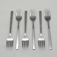 LOVE STORY Design Viners of Sheffield Stainless Steel Cutlery Six Dessert Forks