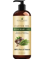 Handcraft Blends Castor Oil with Rosemary - 8 Fl Oz - 8 (Pack of 1)