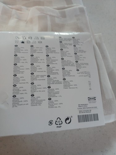 IKEA Vinterjasmin Curtains 1 Pair White/beige 145x250 cm 804.502.54 - Picture 5 of 11