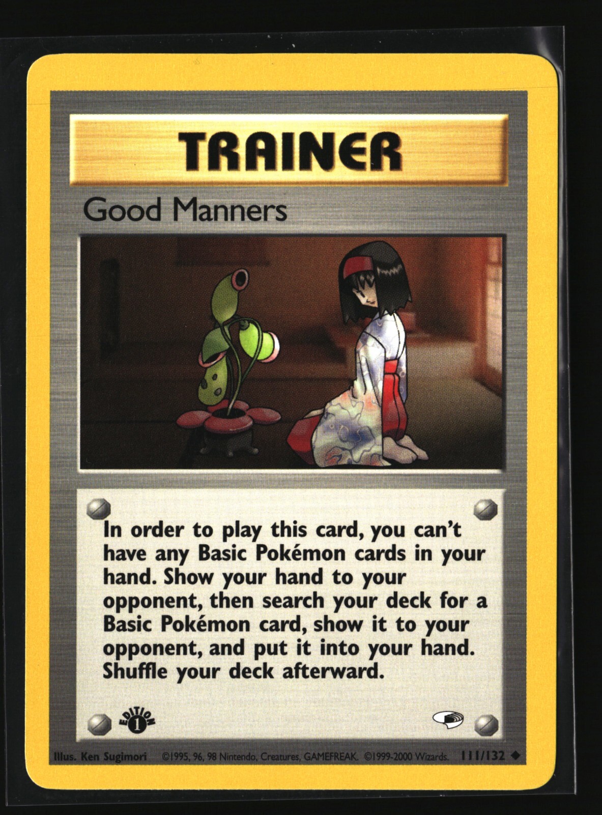 Pokemon GOOD MANNERS 111/132 1st Edition (2000 Gym Heroes) NM/Near Mint