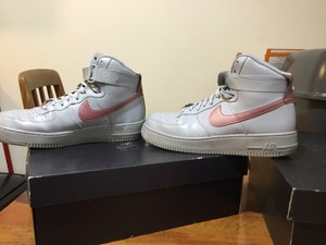 grey high top air force ones