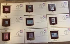 Vintage US Cover + Stamp lot 30 Historic Stamps of America 1940-60's MHN