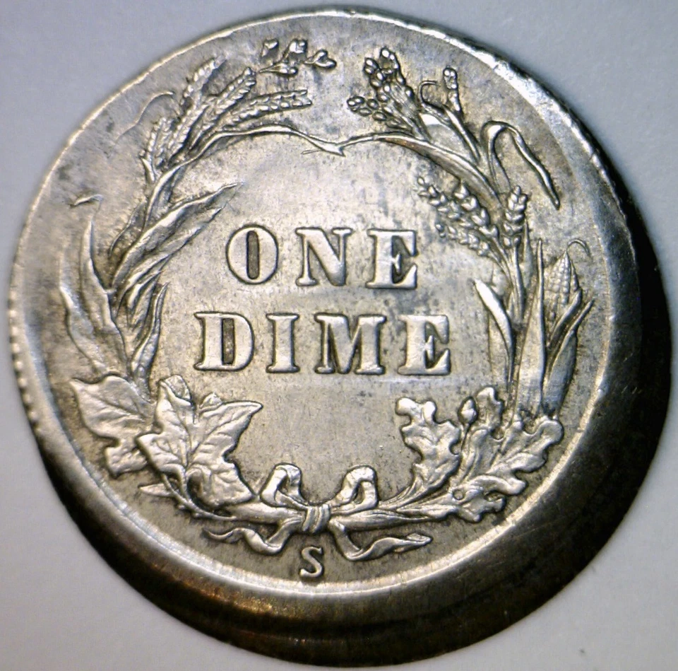 1916s ERROR OFF CENTER Barber SILVER Dime Unc./ BU Coin NICE EARLY O/C LOT  NR - Image 4 of 4