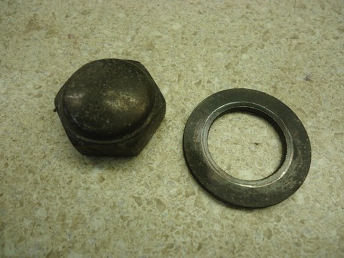 1982-1986 HONDA NIGHTHAWK CB450 STEERING STEM NUT w/ WASHER OEM CB450SC XL600V