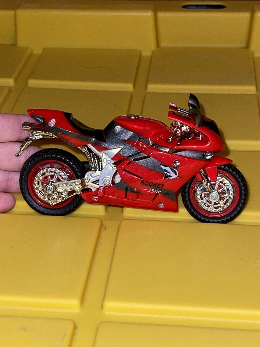 Rocket 350c Red Motorcycle Sports Bike Toy Figure Mini Small 4
