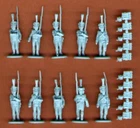Hat French Light Infantry Chasseurs Marching Figures -1 Sprue -10 Figures - 8219