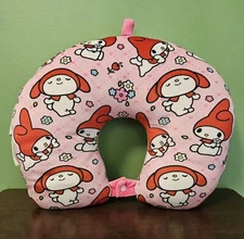 Sanrio Travel Super Soft Comfort Neck Pillow 12" x13" (My Melody) Or Neck Pillow