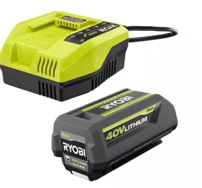 Ryobi 40V Lithium-Ion Ah Battery and Fast Charger Kit
