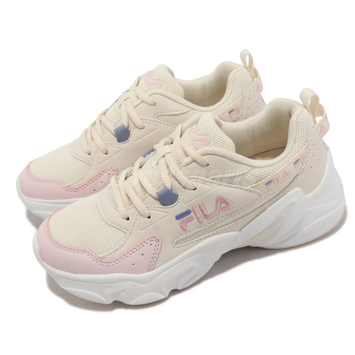 Fila Hidden Tape 6 Ivory Pink White Women Casual Lifestyle Chunky Dad Shoes  | Ebay