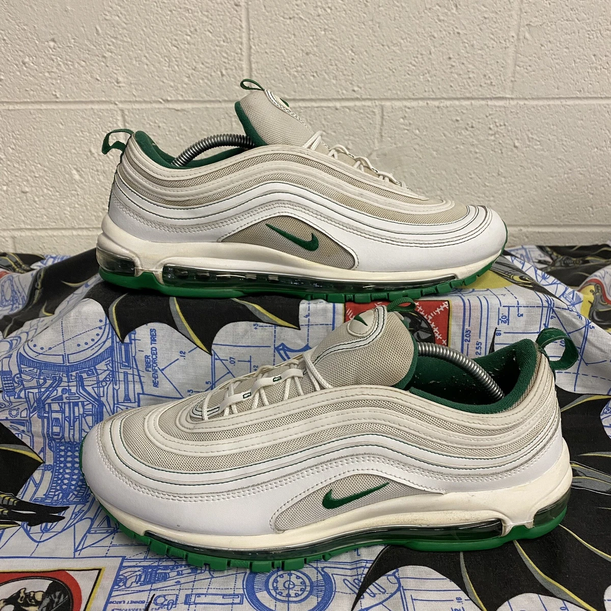 Nike Air Max 97 White Pine Green Men s Running Shoes DH0271 100 Men s 12