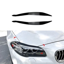 F�r BMW 5er F10 F11 LCI 2015�2017 Scheinwerferblenden B�ser Blick Schwarz Glanz