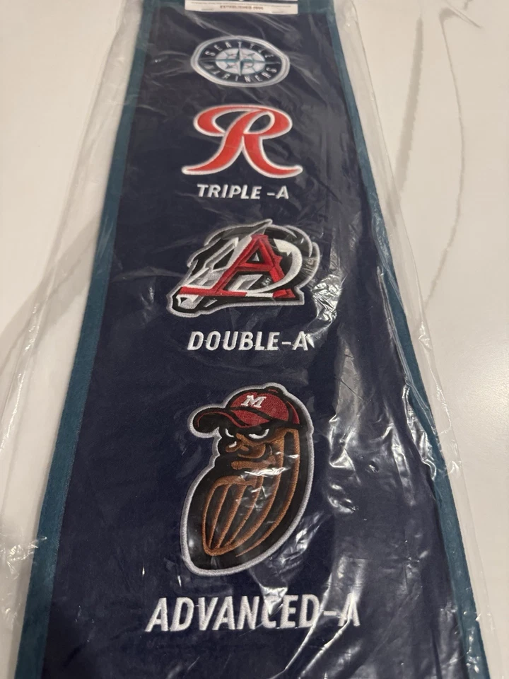 Seattle Mariners Winning Streak MLB Heritage Banner Embroidered Wool 8X32 NEW - Image 3 of 4