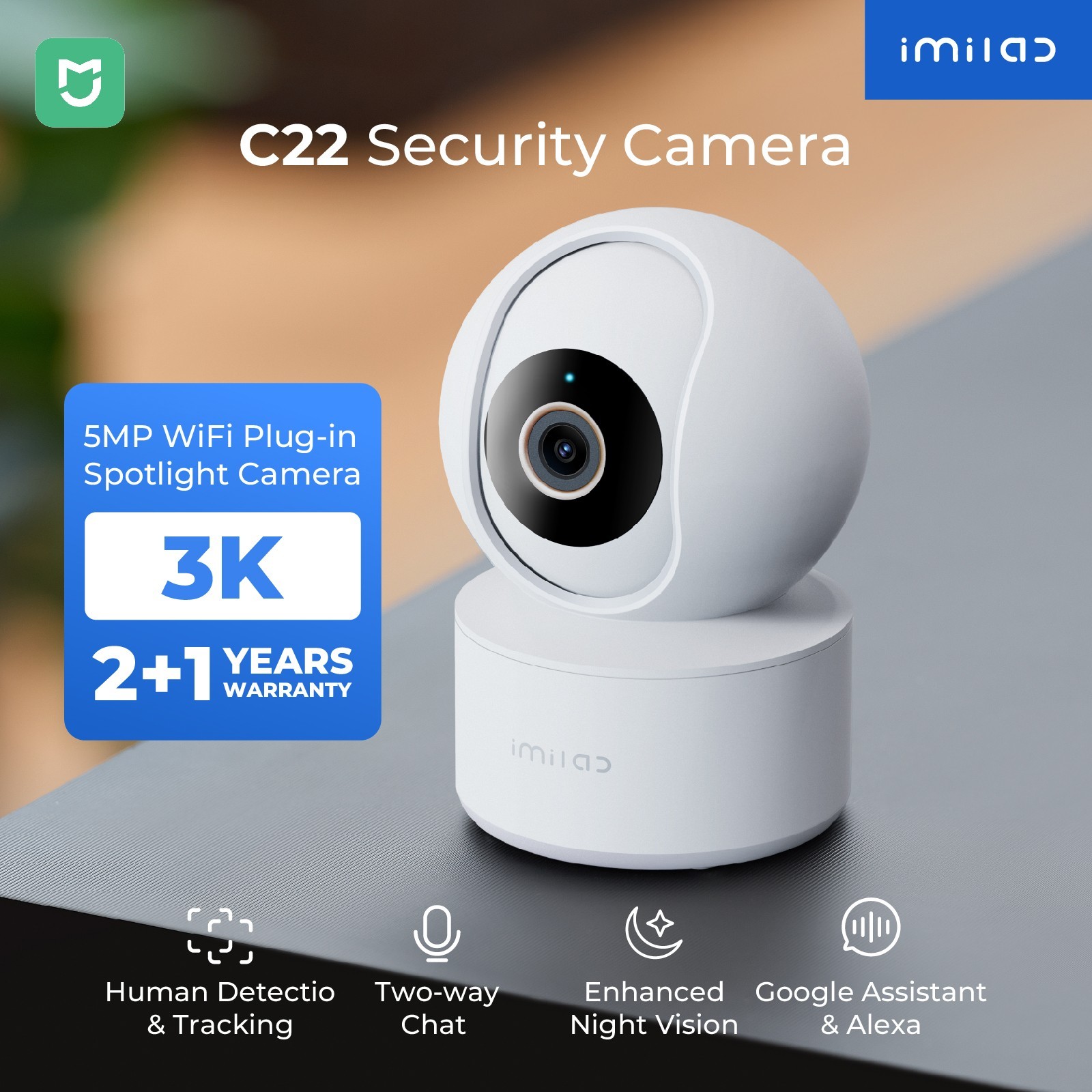 Baby Monitor IMILAB C21 WiFi 360° - Telecamera per Bambini e Animali