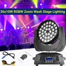 360W RGBW 36X10W Wash Zoom Moving Head Light DMX LED Stage Beam Lighting Party