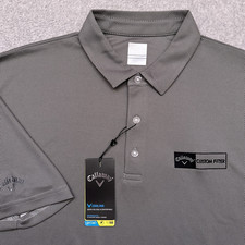 NEW Callaway Opti-Dri Cooling Birdseye Golf Polo Men XXL Quiet Shade Performance