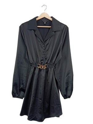 AMISU Langarmkleid Damen Kleid Gr. DE 42 schwarz Elegant