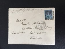 GB 1893 2½d WITH TAUNTON SQUARED CIRCLE POSTMARK ON COVER TO FRANCE