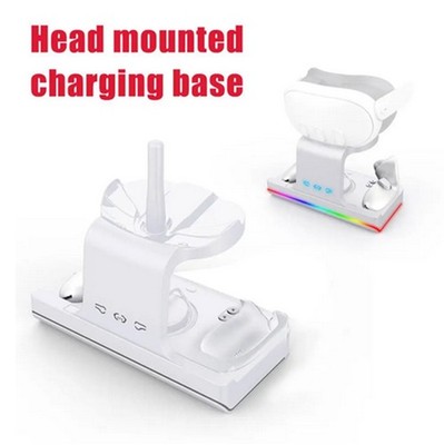 For Oculus Quest 3 VR Headset Controller Handle Charging Base w/ Type-C Cable