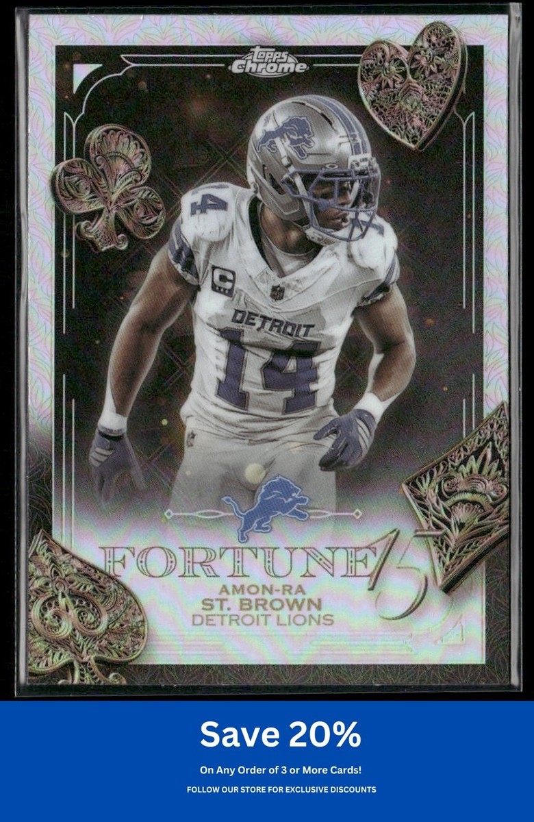 Amon-Ra St. Brown 2025 Topps Chrome #F15-13 Fortune 15 Detroit