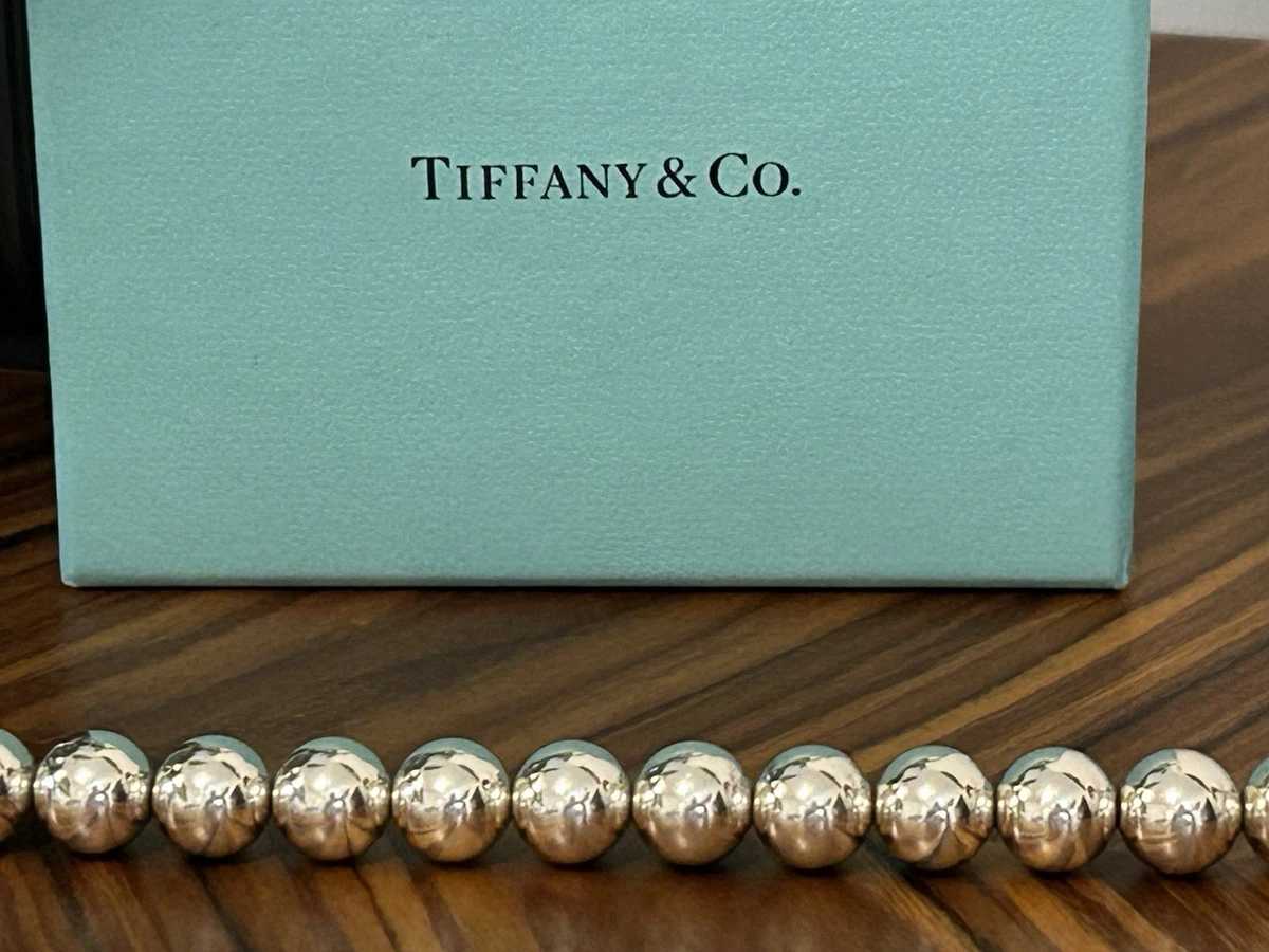 BNWT Tiffany & Co. Sterling Silver 8mm Ball Bracelet 7.5 Inches