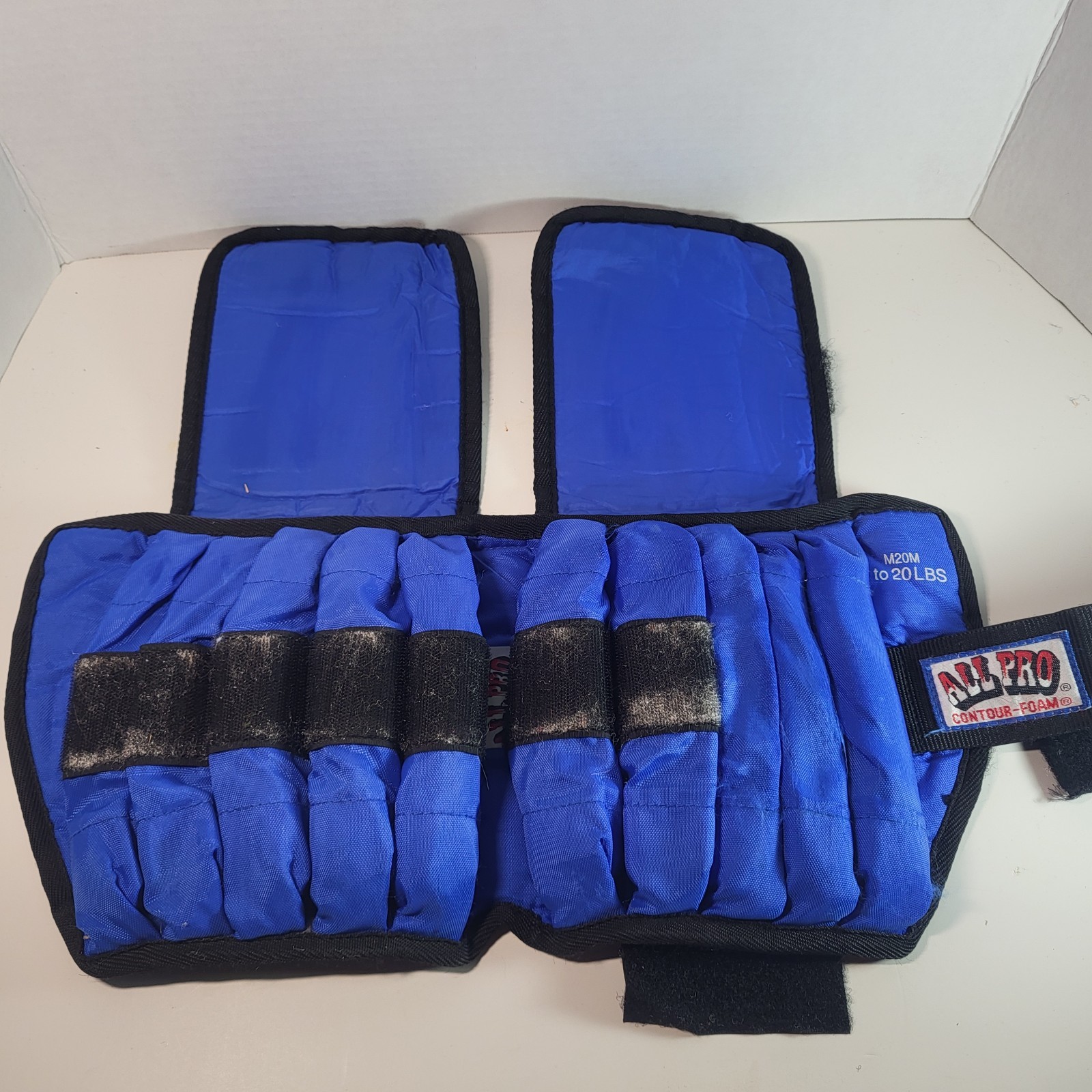 All Pro Contour Foam Pair Of Single 20 LB Adjustable Ankle Weight 1lb To 20lb 