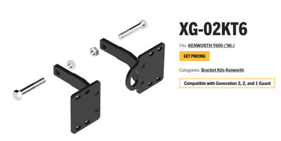 KENWORTH T600 EXGUARD BRACKET KIT XG-02KT6