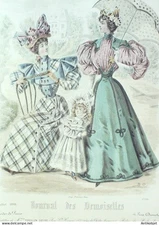 J.Demoiselles 1895 Fashion Engraving # 5049 (Old Fashion Plate)