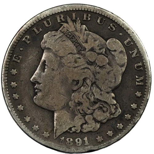 1891-CC Morgan Silver Dollar $1 – Carson City – Very Good VG+