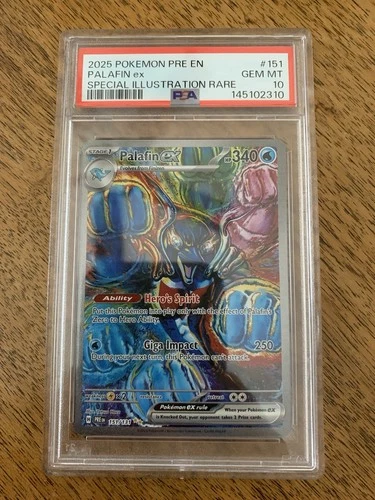 Pokémon TCG Palafin EX Prismatic Evolutions Card 151/131 PSA 10 Sir English