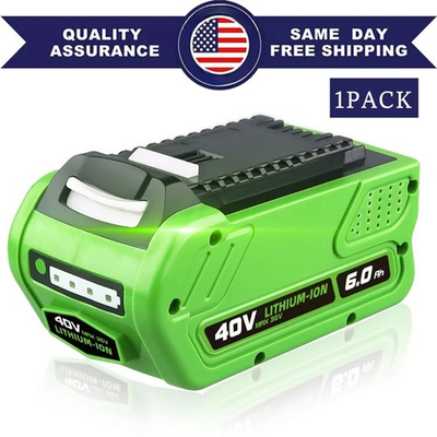 #ad #ad 40V 6.0Ah For Greenworks G MAX Li ion Battery 29472 29462 29252 20202 Replace $49.99